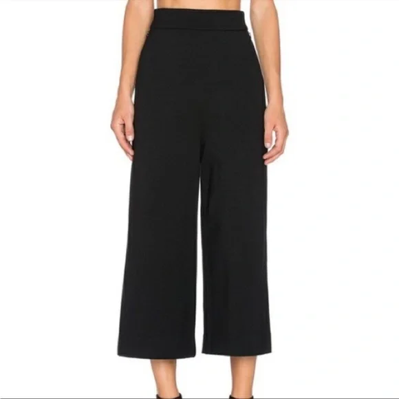 Tibi Bond Stretch Knit Gaucho in Black